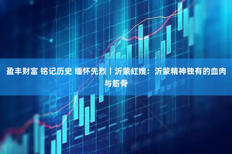 盈丰财富 铭记历史 缅怀先烈丨沂蒙红嫂：沂蒙精神独有的血肉与筋骨